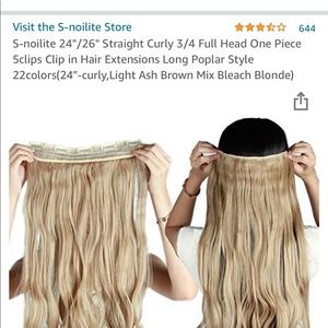 Blonde hair extensions